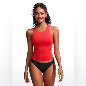 High Neck Racerback Tankini Top